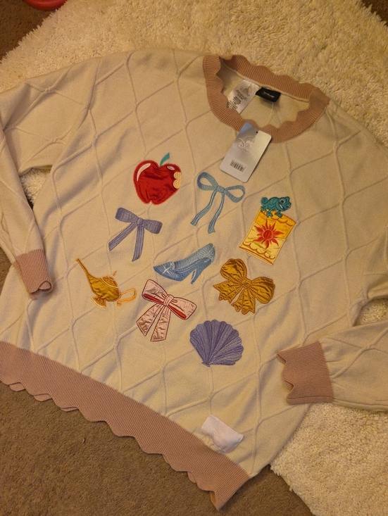 Disney Sweaters - Disney Her Universe Crewneck Sweater Princess Embroidered Patches